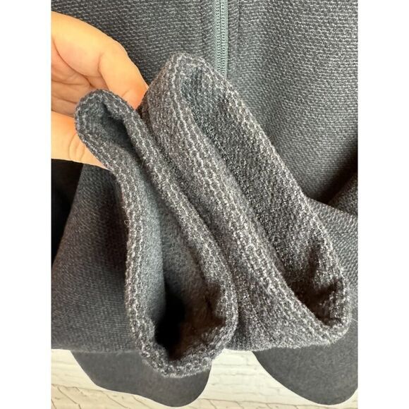 THE NORTH FACE dark gray graphite knit fleece zip mens sweater pullover XL NWOT - Picture 8 of 14